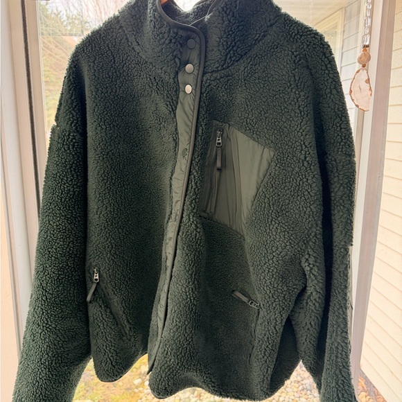 Fabletics Jackets & Blazers - Fabletics Dark Green Teddy Jacket